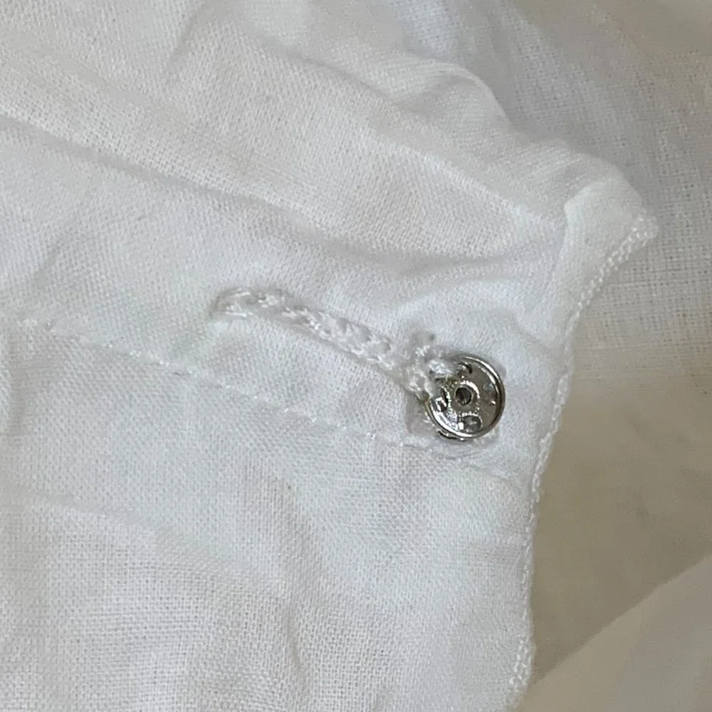 SOLD π2X HPπTommy Bahama Women's Cirque De Palm White Linen Shift Dress Sz XL - Picture 6 of 14